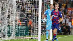 De Jong celebrando su gol contra el Valencia / EFE