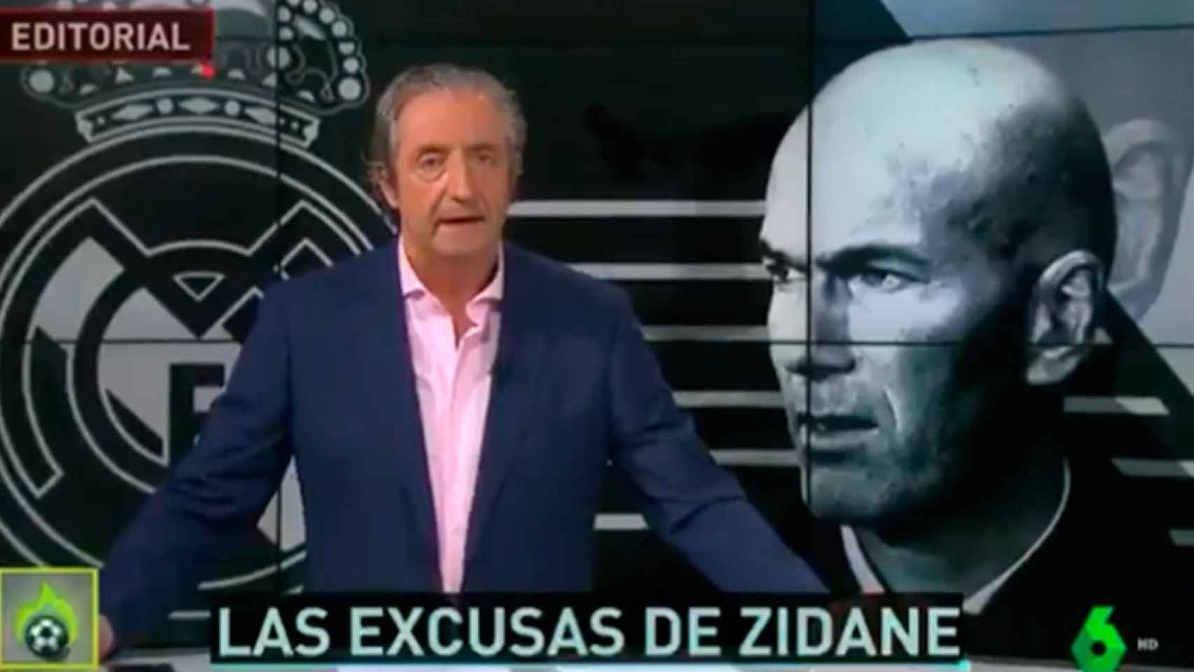 Pedrerol atiza duramente a Zidane en 'Jugones'