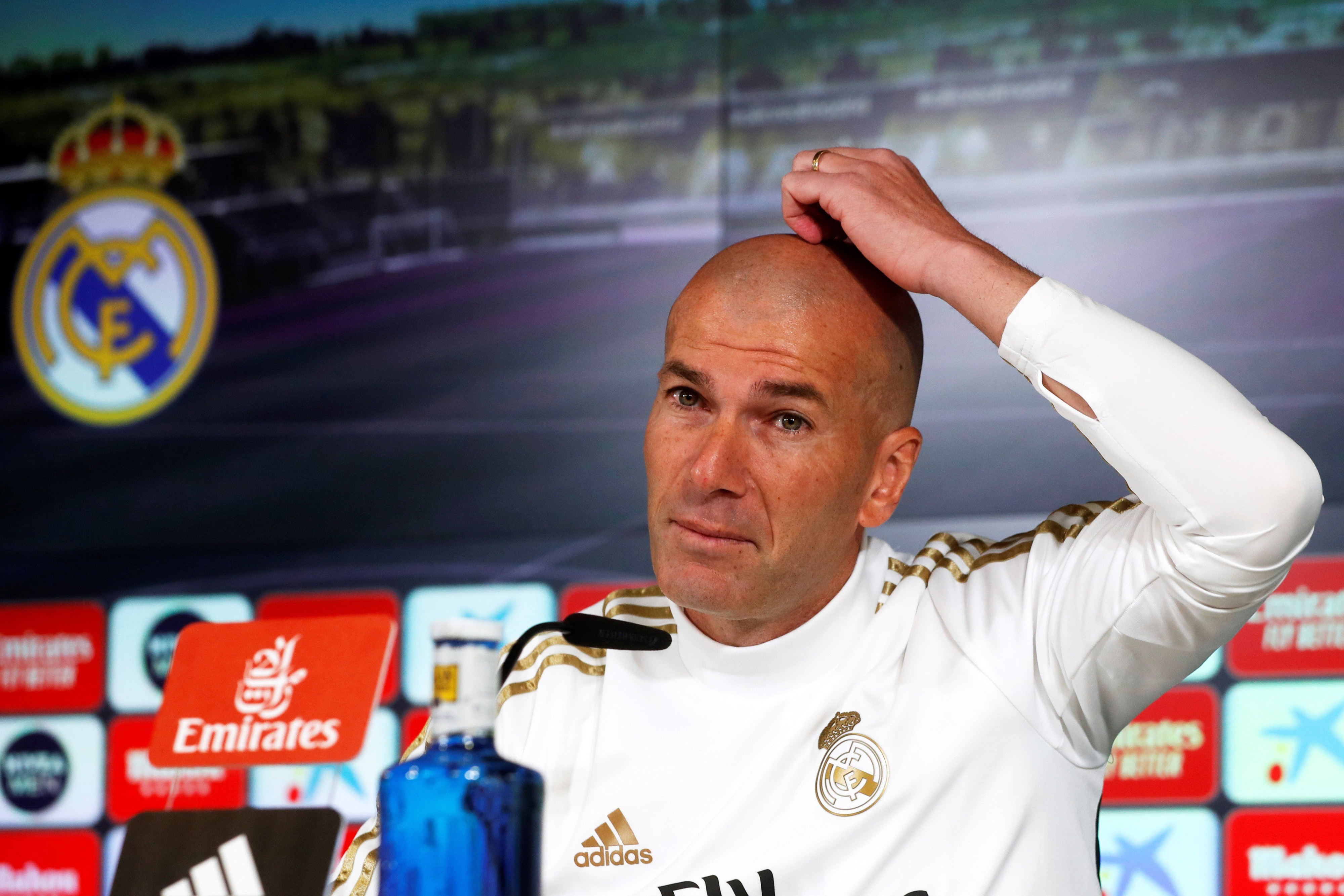 Zinedine Zidane, entrenador del Real Madrid, en rueda de prensa / EFE