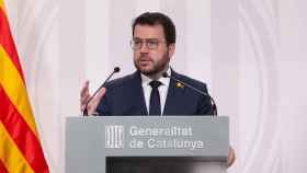 El presidente catalán, Pere Aragonès, tras el último Consell Executiu del curso / EUROPA PRESS