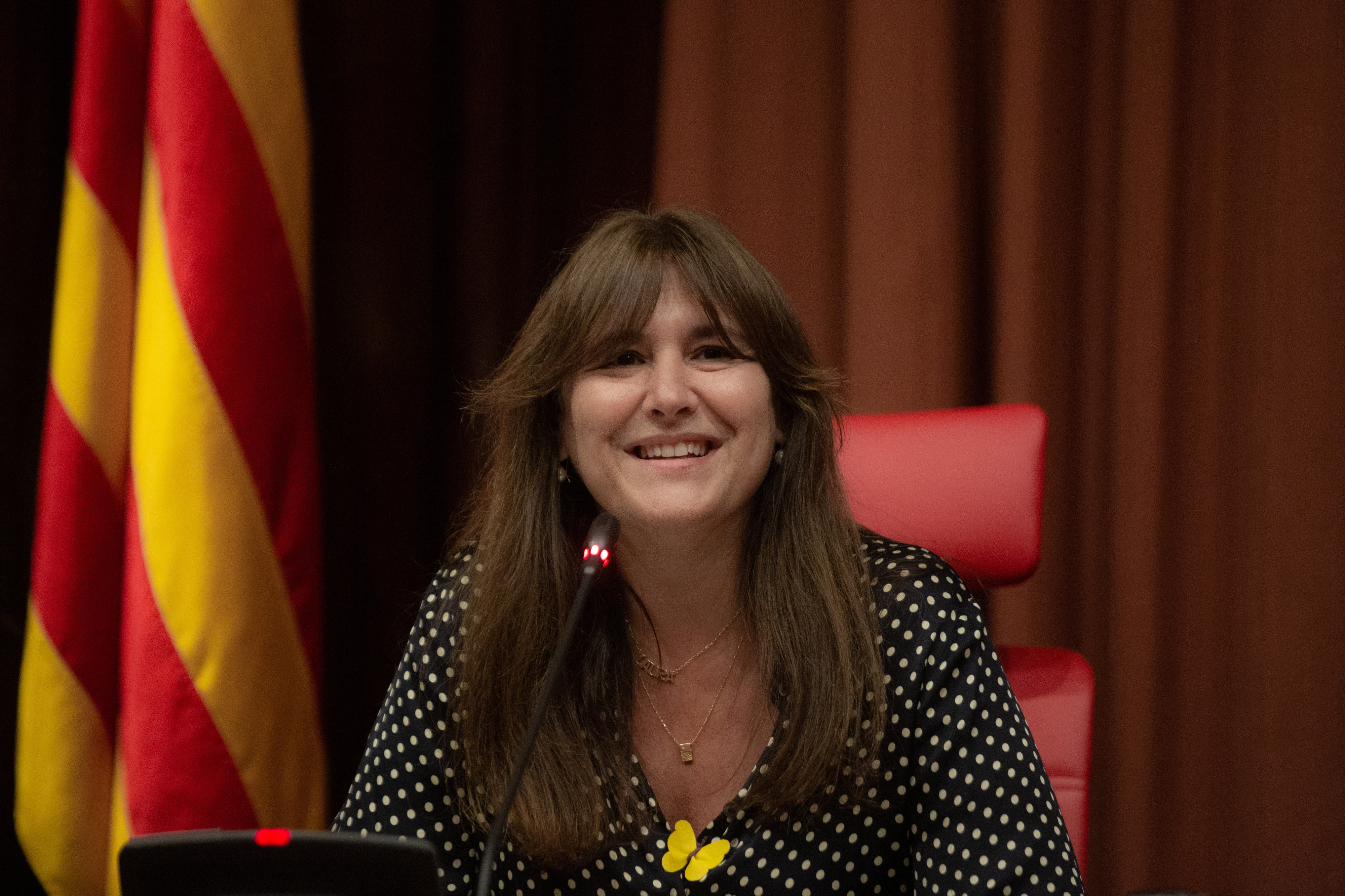 Laura Borràs, en el Parlamento de Cataluña, quien desafía al Constitucional / David Zorrakino - EUROPA PRESS