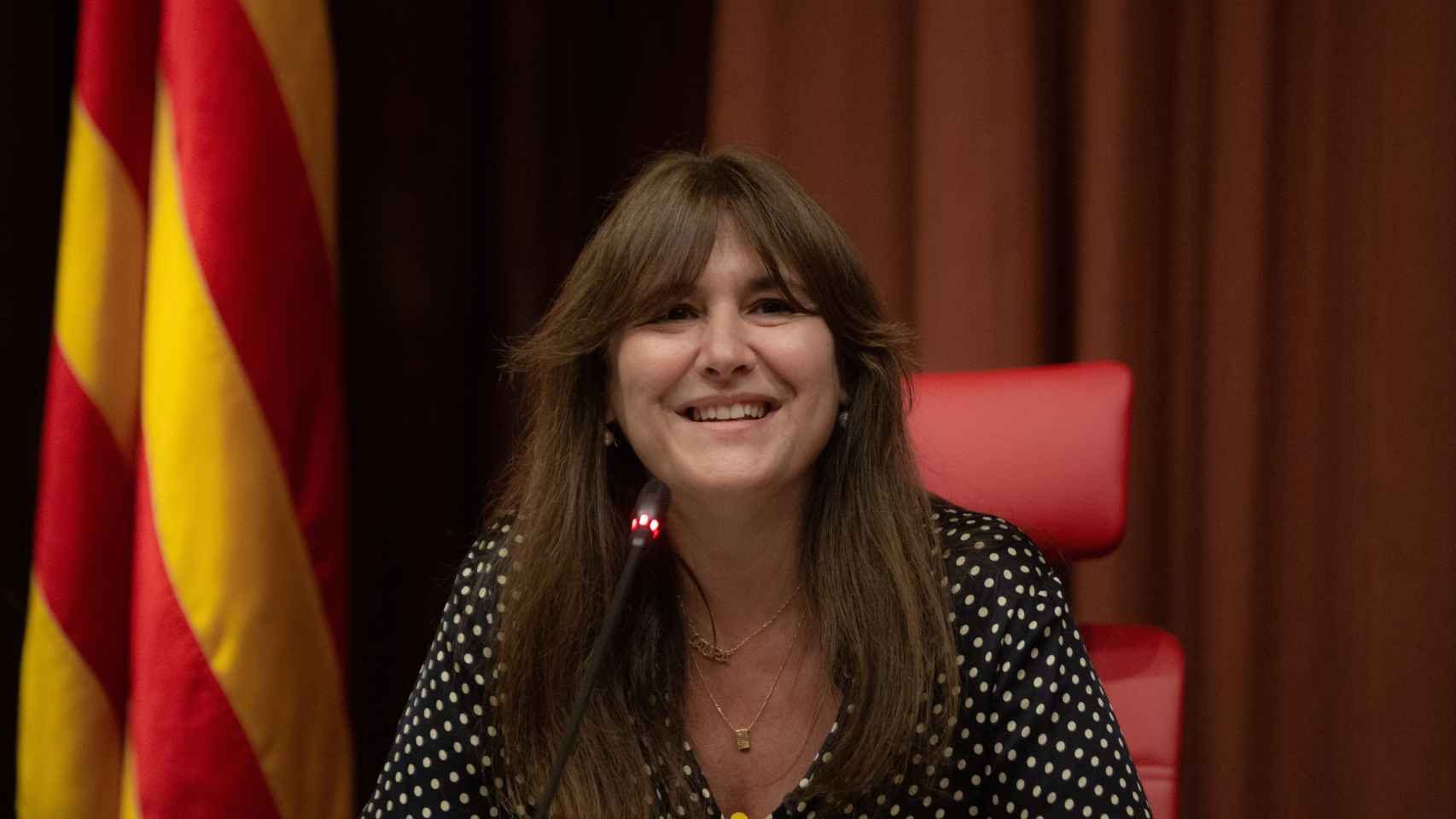 Laura Borràs, en el Parlamento de Cataluña, quien desafía al Constitucional / David Zorrakino - EUROPA PRESS