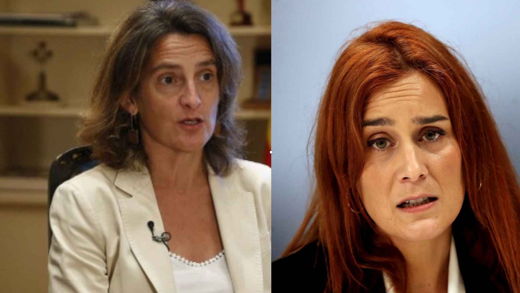 La ministra para la Transición Ecológica, Teresa Ribera y la candidata de los 'comuns' al 14F, Jèssica Albiach / MONTAJE CG (FOTOS: EFE)