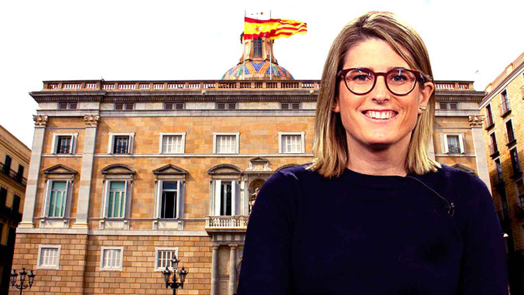 Elsa Artadi ante la Generalitat / FOTOMONTAJE DE CG