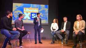 El 'think tank' Catalans Lliures durante un debate