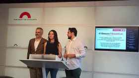 Carlos Carrizosa, Inés Arrimadas y Fernando de Páramo (de izquierda a derecha) en la presentación de la web 18meses 18mentiras / CG