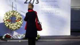 Una mujer en el acto conmemorativo del primer aniversario del atentado de Bruselas / EFE