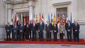 Foto de familia de la conferencia de presidentes autonómicos celebrada el pasado martes en el Senado / EFE
