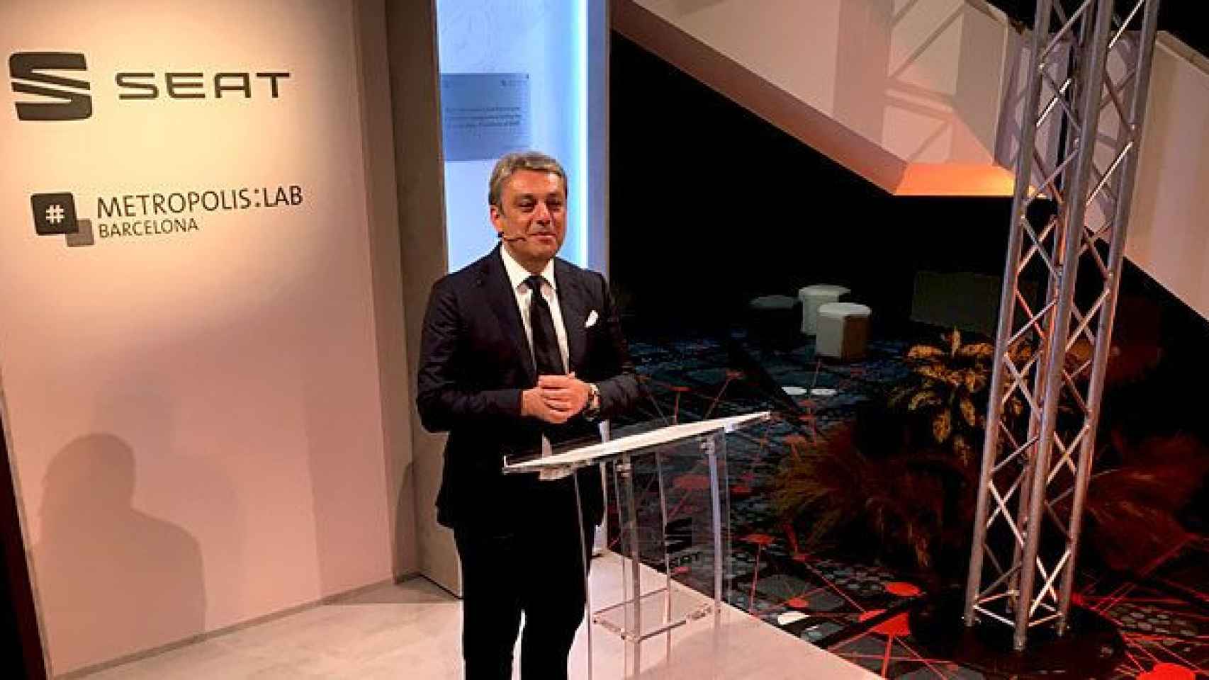 Luca de Meo, presidente de Seat, en la inauguración del Metrpolis:Lab de Volkswagen en Barcelona / CG