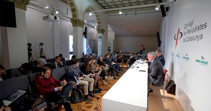 Enric Crous en la presentación de su candidatura a la Cámara de Comercio de Barcelona / CG