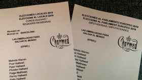 Papeletas del partido 'Embrujadas' para las municipales y europeas del 26M / CG