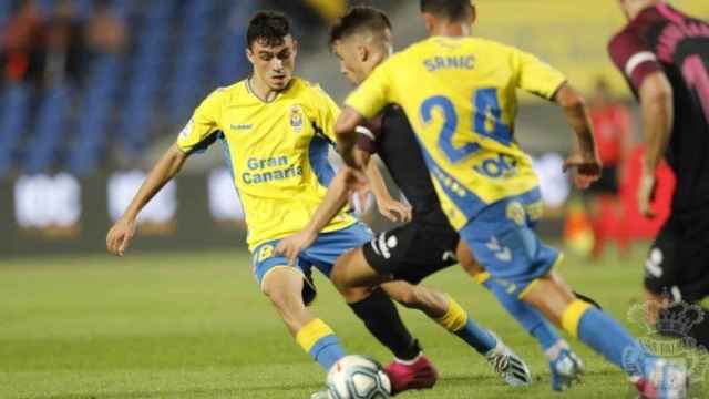 Las Palmas contra el Sporting, donde Setién y Márquez coincidieron / EFE