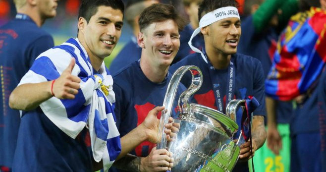 Luis Suárez, Messi y Neymar fueron las estrellas del triplete conquistado bajo las órdenes de Luis Enrique / EFE