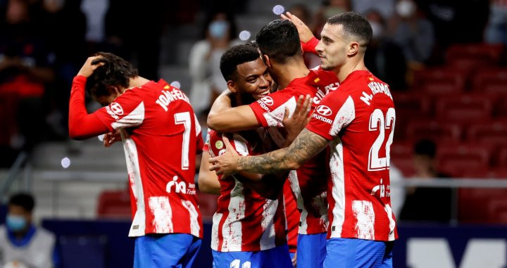 Los jugadores del Atlético de Madrid celebrando un gol / EFE