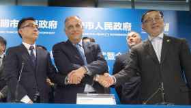 Javier Tebas, tras firmar para la Liga un acuerdo con dos empresarios chinos / REDES