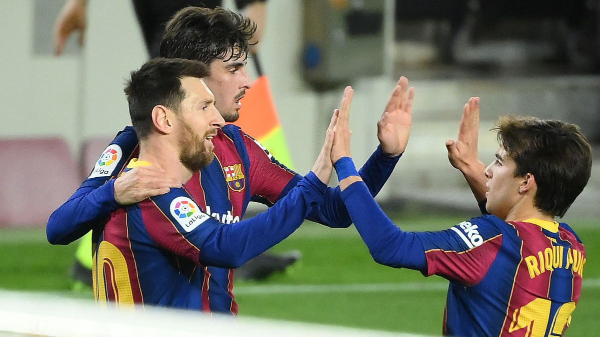 Leo Messi, celebrando un gol ante el Alavés | EFE