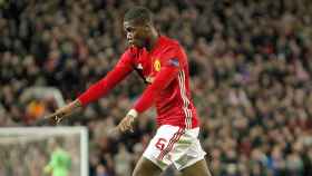 Paul Pogba celebrando un tanto con el Manchester United / EFE