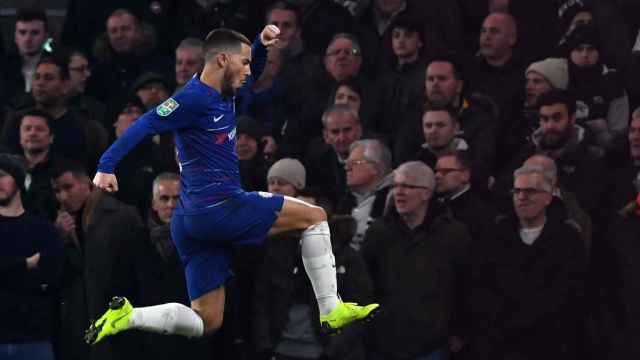 Eden Hazard celebrando un gol con el Chelsea / EFE