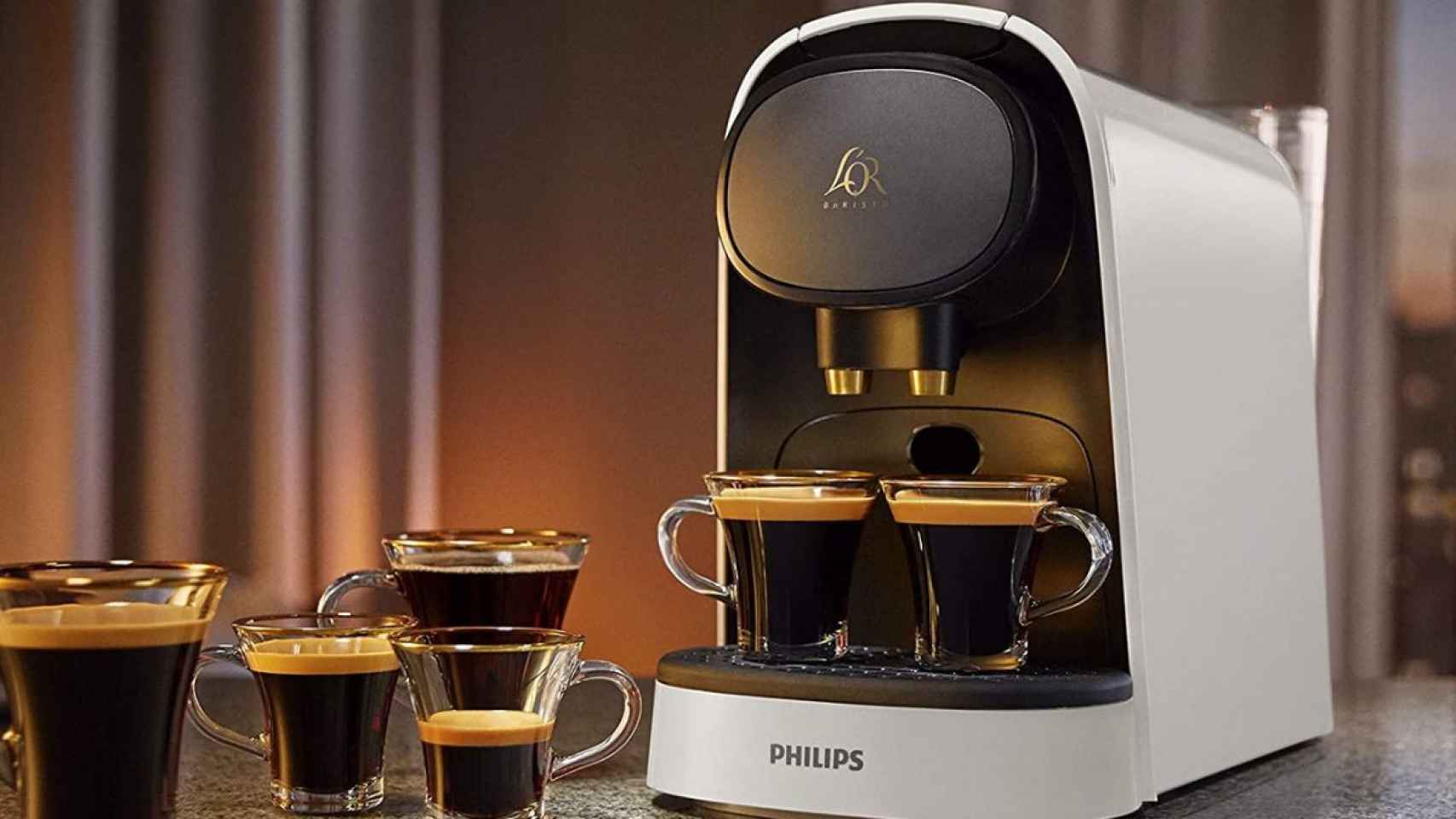 Philips Cafetera Capsulas L´Or Barista Negro