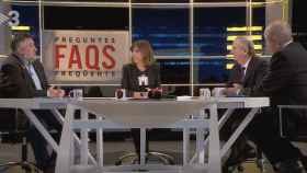 Joan Puigcercós, Iñaki Anasagasti y Felip Puig en el programa FAQS, de TV3, moderados por Cris Puig / CCMA
