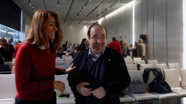 La socialista Laia Bonet junto al primer secretario del PSC, Miquel Iceta / EFE