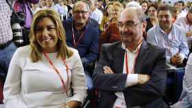 La socialista Susana Díaz, partidaria de la abstención en la investidura de Mariano Rajoy, en el comité federal del PSOE / EFE