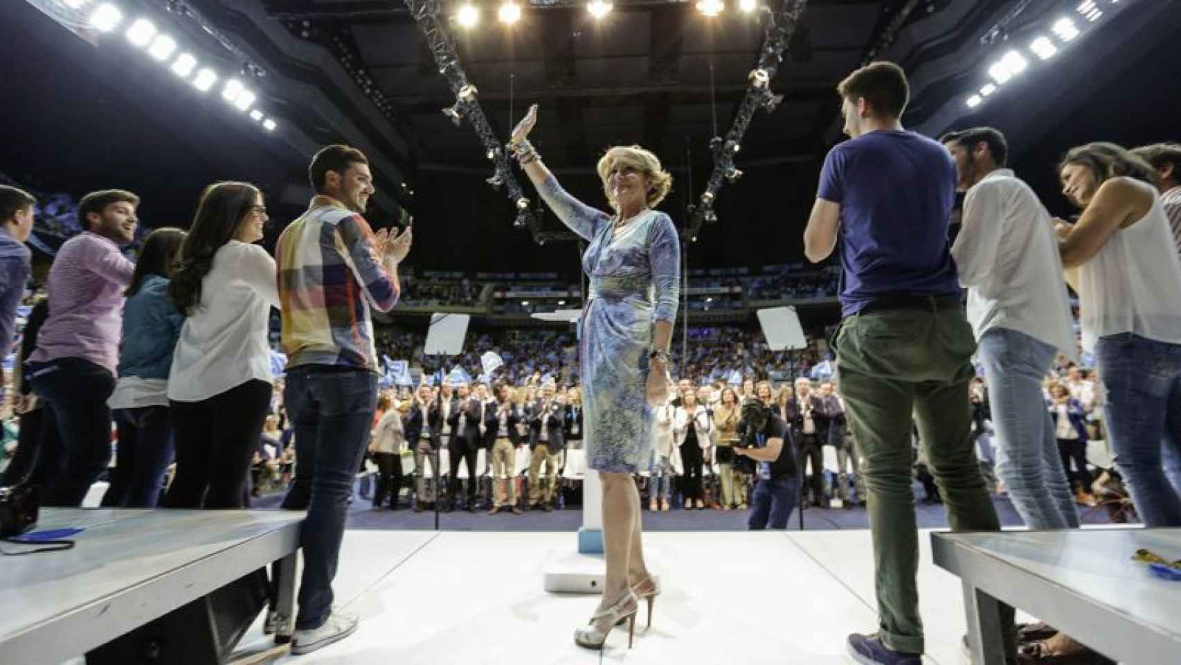 La presidenta del PP en la Comunidad de Madrid, Esperanza Aguirre, en un acto de partido.
