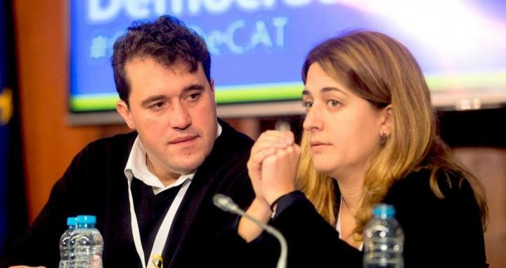 David Bonvehí, presidente del PDeCAT (formación heredera de CDC), junto a Marta Pascal, líder del Partit Nacionalista de Catalunya (PNC) / EFE