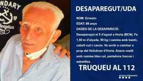 Cartel de búsqueda del anciano desaparecido / MOSSOS
