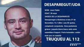 Juan Pablo, de 26 años, desaparecido en Badalona / MOSSOS D'ESQUADRA