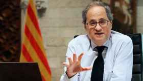 Quim Torra, presidente catalán, durante su participación en la Conferencia virtual de Presidentes Autonómicos / EFE