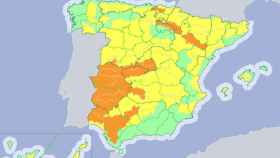 Una imagen de un mapa de avisos meteorológicos de España / AEMET