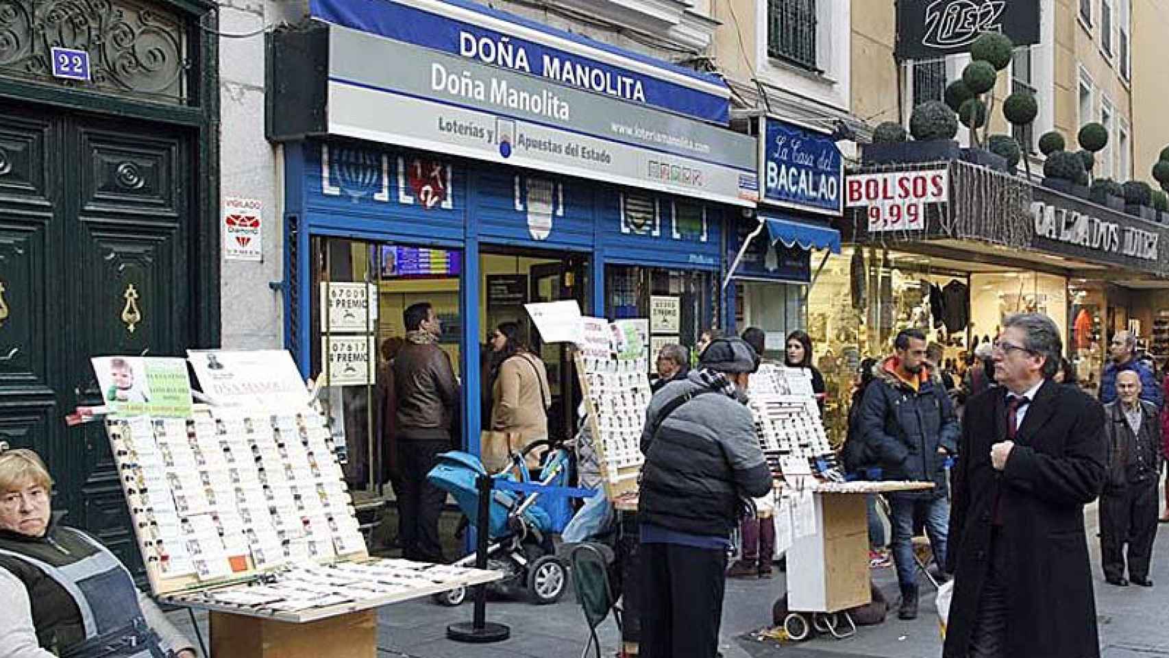 Doña Manolita, en el centro de Madrid, es la administración de lotería más famosa de España