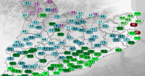 Las temperaturas para este lunes, 15 de mayo, en Cataluña / Meteocat