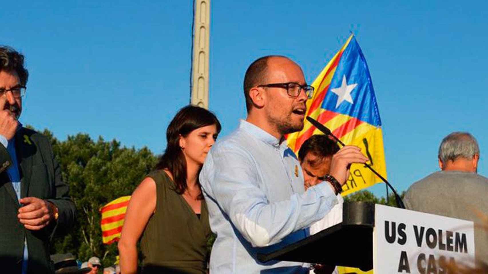 David Font, director de la Agencia Catalana de Turisme, en un acto independentista por los políticos en prisión / TWITTER