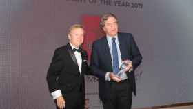 Jorge Villavecchia y Javier Estades, en el premio Damm a 'Mejor empresa del año 2017'