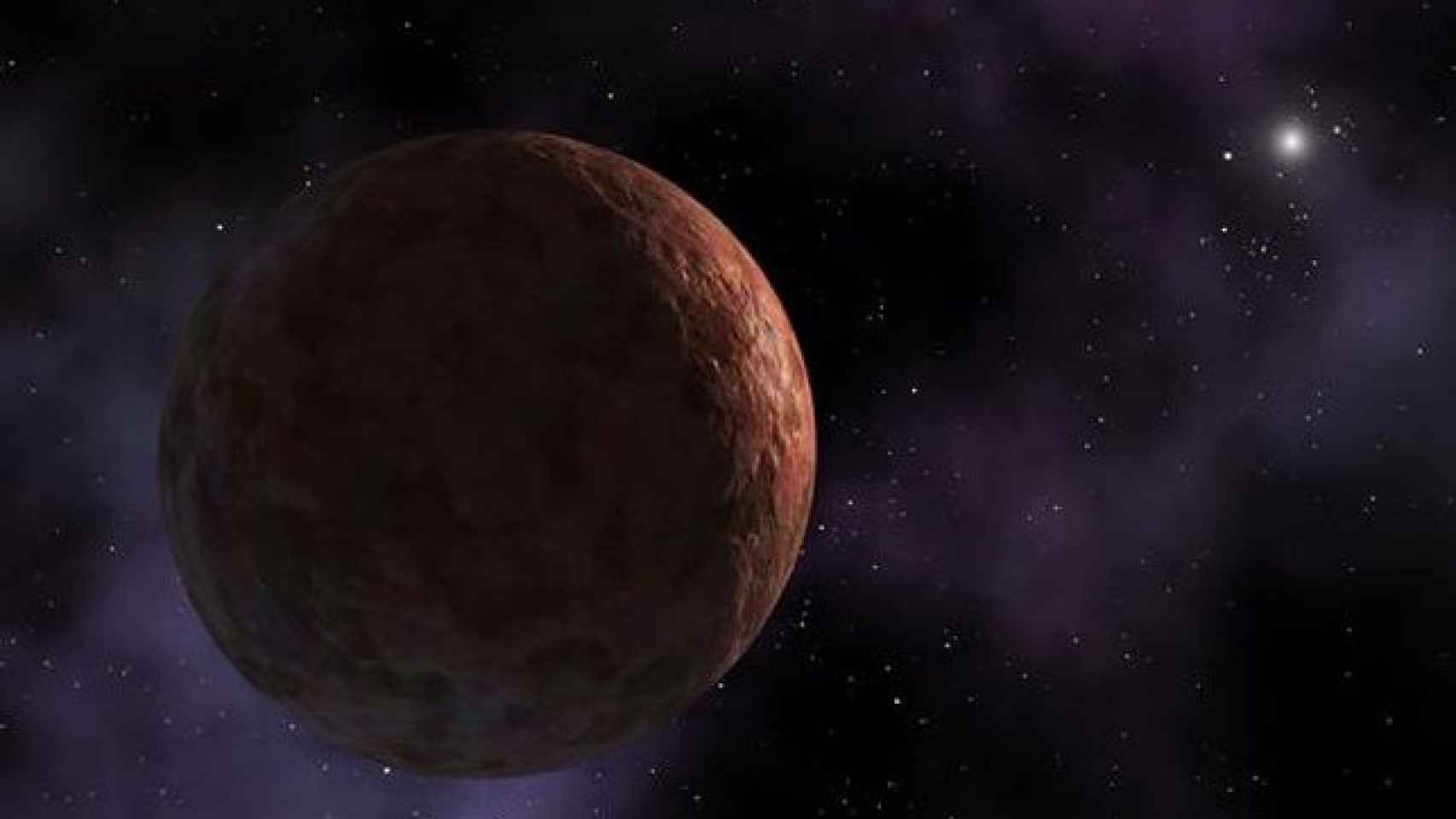 Los planetas enanos Sedna –ilustrado en la imagen– y 2012 VP113 son los primeros de los muchos objetos que se supone recorren la nube de Oort, donde también podría aparecer una supertierra