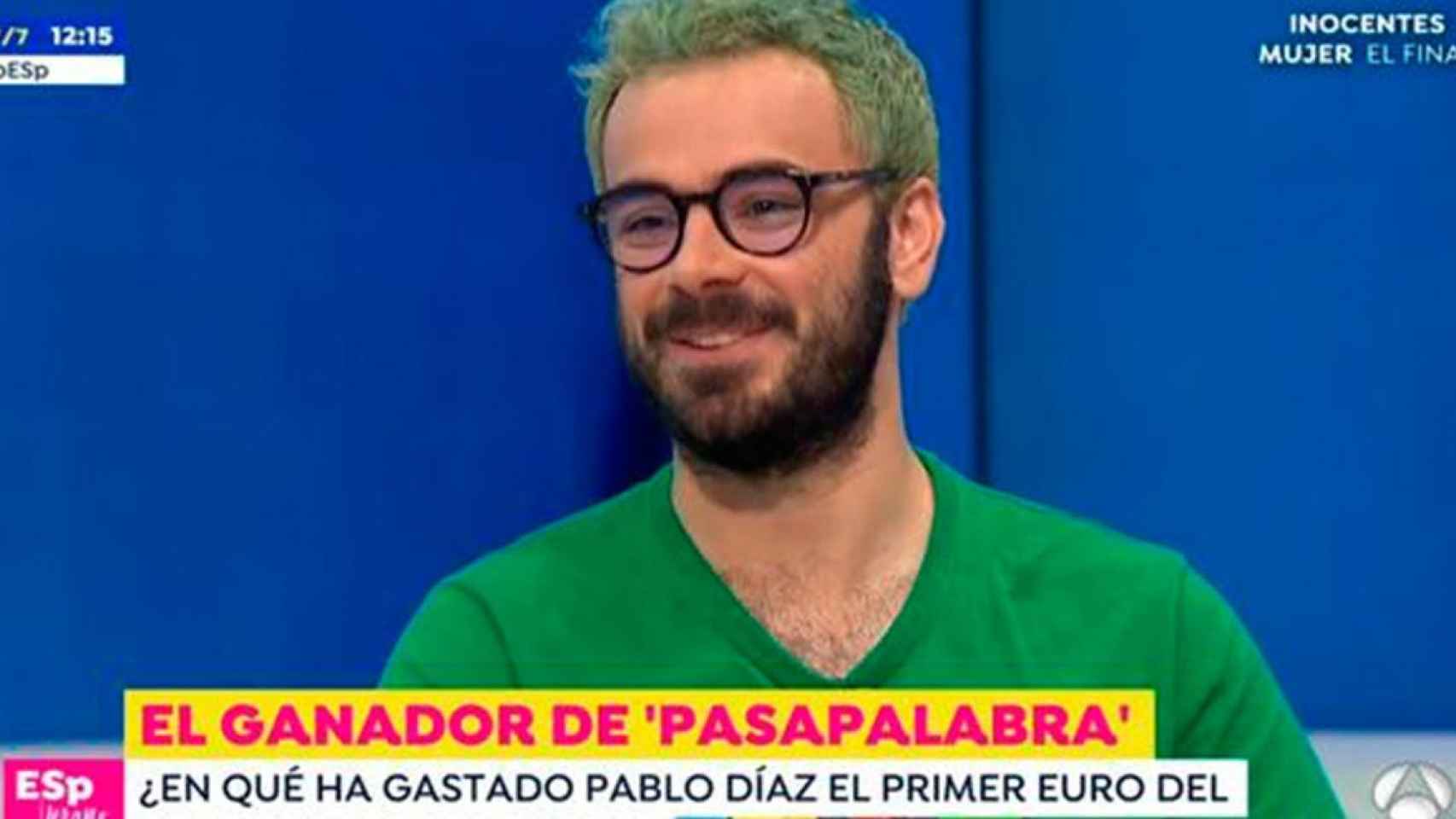 Pablo Díaz, ganador de 'Pasapalabra / ANTENA 3