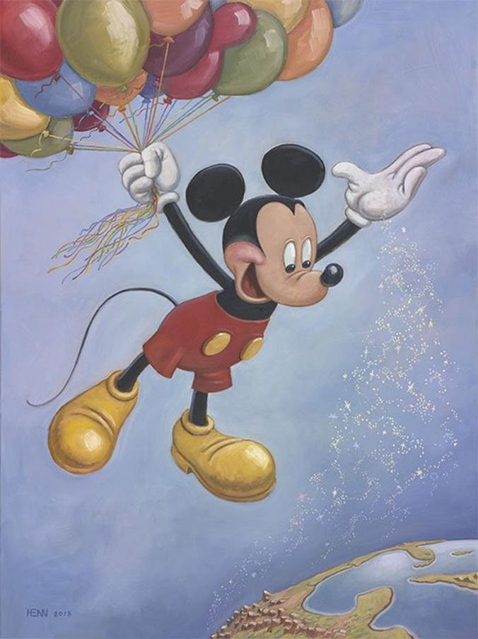 ‘Spreading happiness around the world’, retrato por el 90º cumpleaños de Mickey Mouse / DISNEY