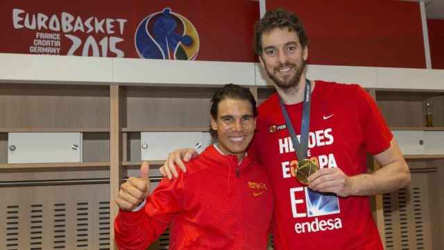 Pau Gasol y Rafa Nadal en 2015 /REDES