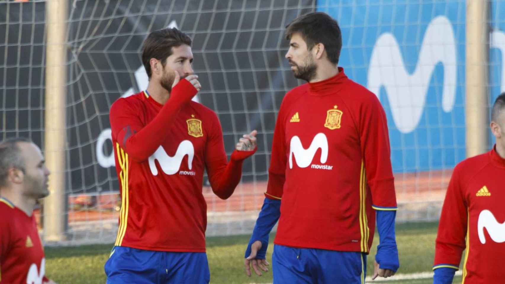Sergio Ramos y Gerard Piqué con la selección española / EFE