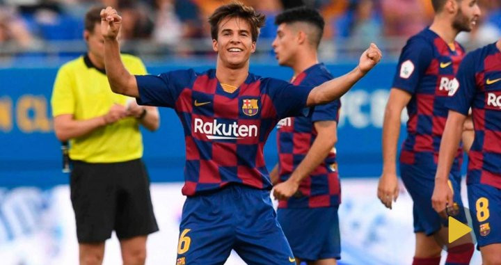 Riqui Puig, celebrando un gol con el Barça B | FCB