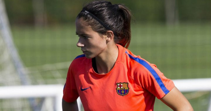 Aitana Bonmatí en un entrenamiento con el Barcelona/ Marca.