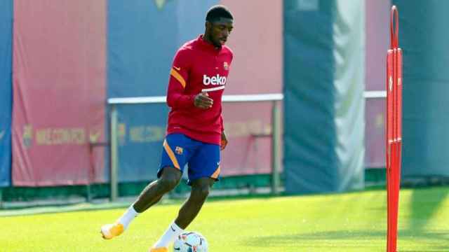 Dembelé en un entrenamiento / EFE