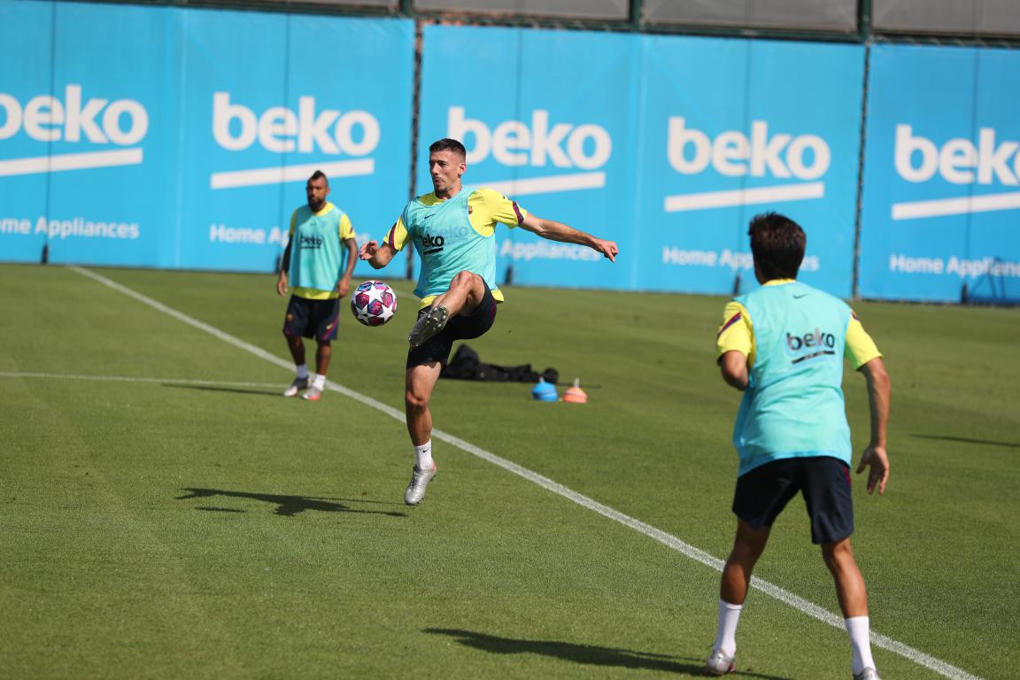 Clement Lenglet entrenando con el Barça / FC Barcelona