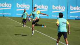Clement Lenglet entrenando con el Barça / FC Barcelona
