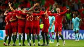 Ronaldo celebrando la Nations League con la selección portuguesa / EFE