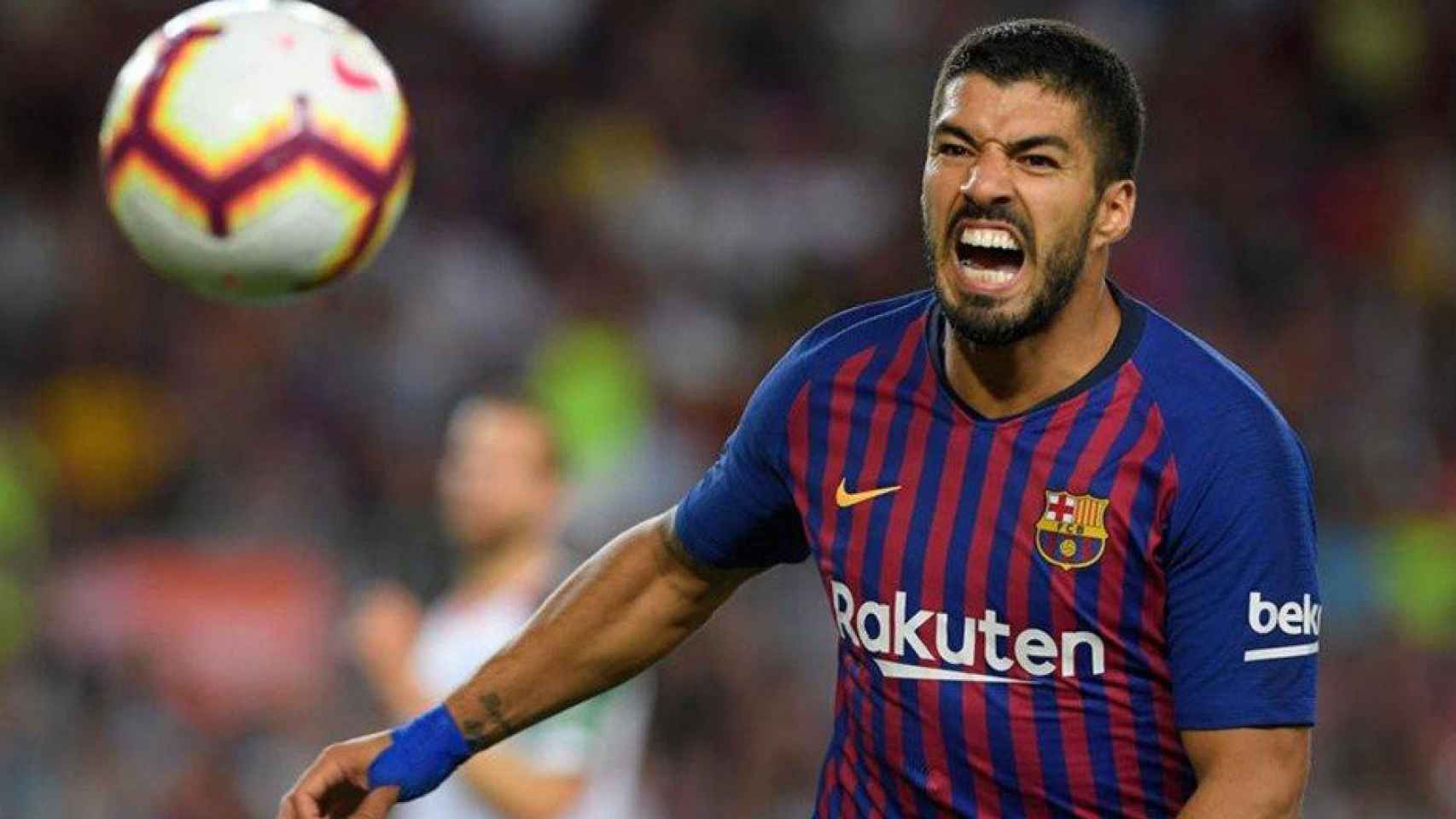 Luis Suárez en acción durante un partido del Barça / EFE