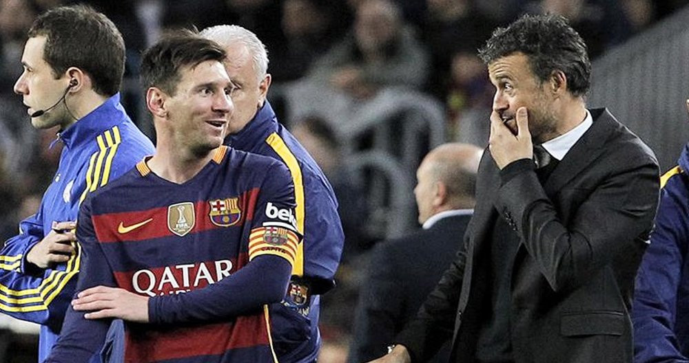 Luis Enrique y Messi en su etapa en el Barça / EFE