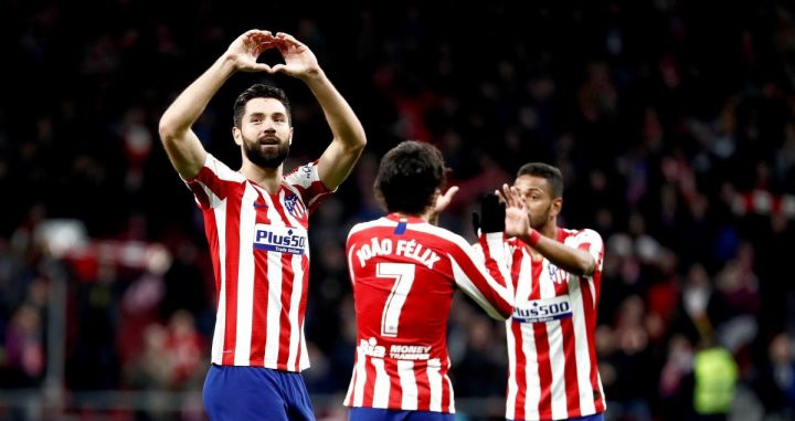 Felipe celebra un gol del Atlético de Madrid / EFE